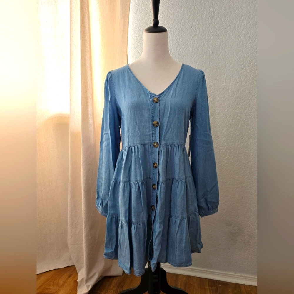 Western Blue Dress Size Medium
